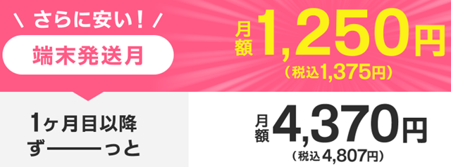 GMOとくとくBB WiMAX 利用料